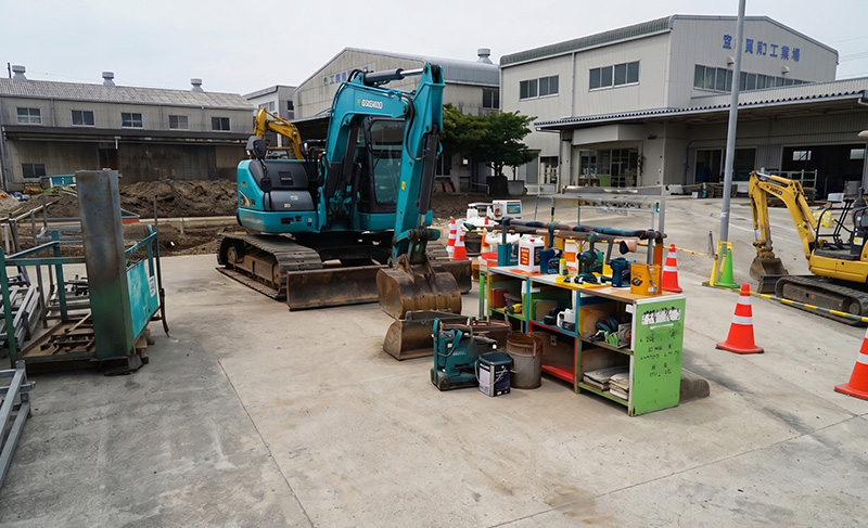 整理整頓・清掃の徹底 整理整頓された現場で安全に作業を行う施工現場