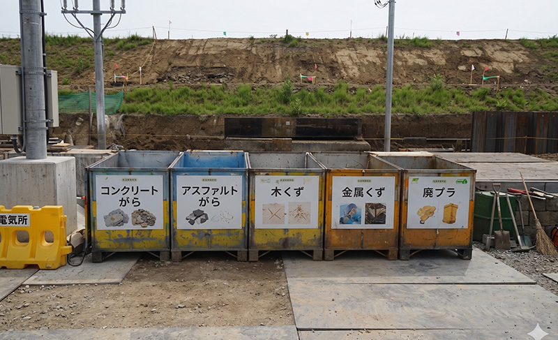産業廃棄物の適正処理 産業廃棄物を適切に分別・管理する回収設備
