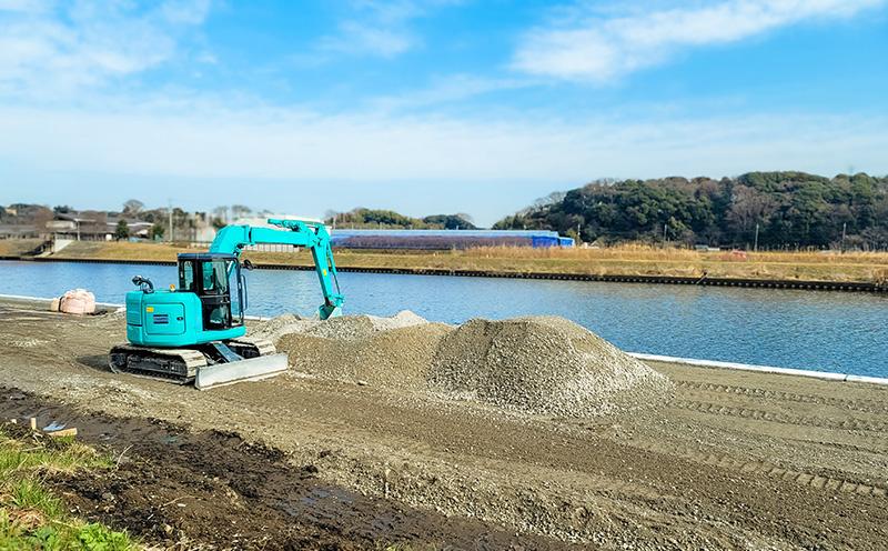河川工事 河川整備工事の施工事例